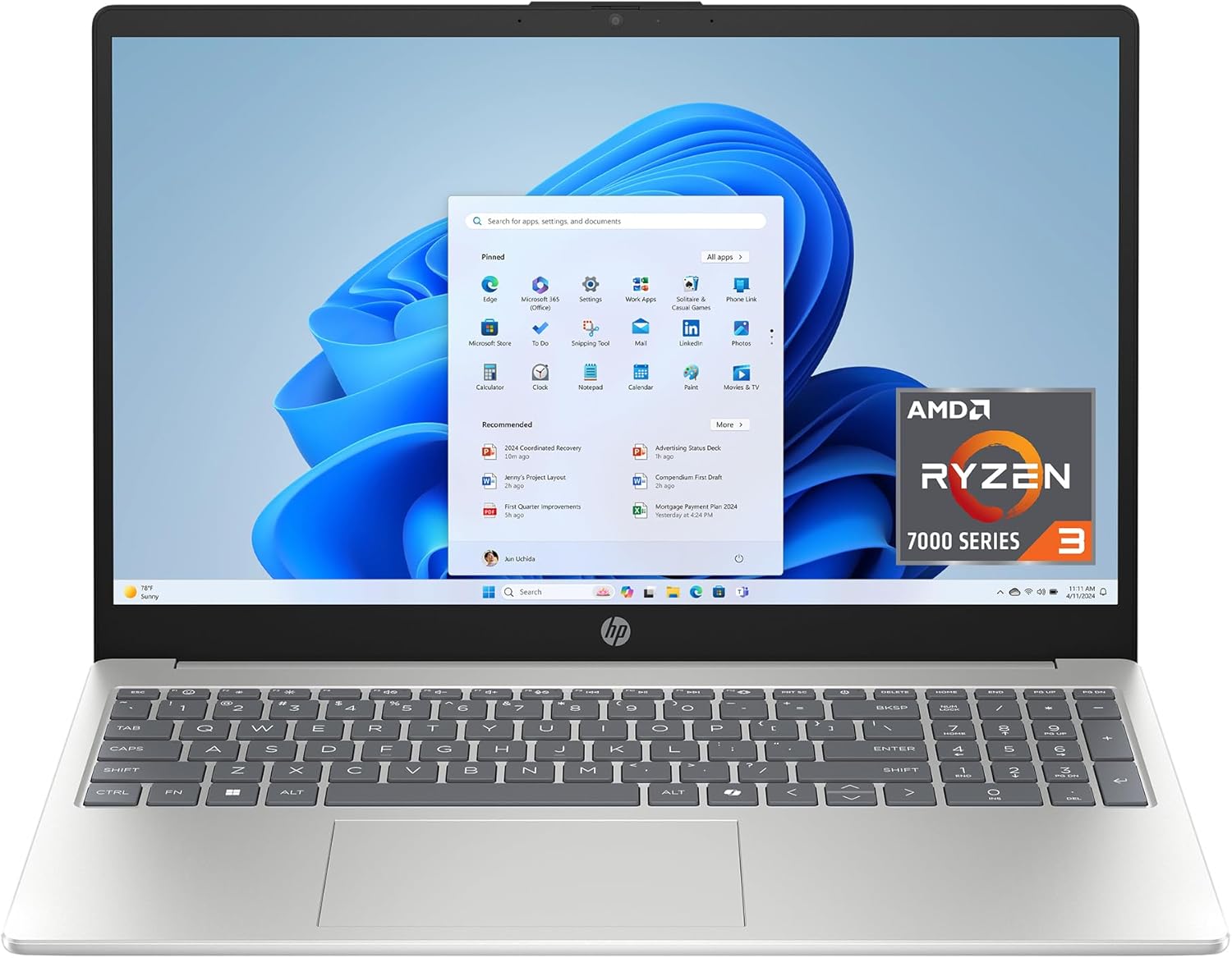 HP 15.6 inch Laptop, HD Touchscreen Display